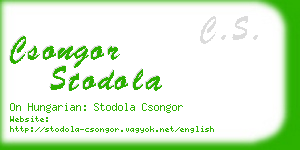 csongor stodola business card